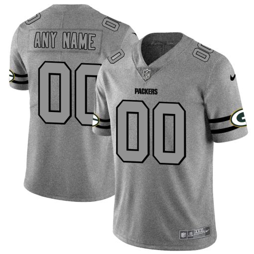 Custom Packers 2019 Gray Gridiron Gray Vapor Untouchable Limited Jersey