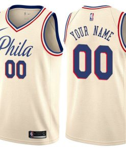 Custom Philadelphia 76ers Cream City Edition Jersey