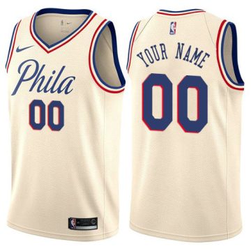 Custom Philadelphia 76ers Cream City Edition Jersey