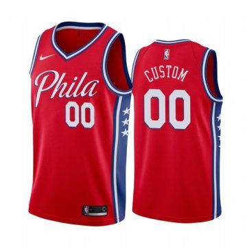 Custom Philadelphia 76ers Red 2019 20 Statement Edition Jersey