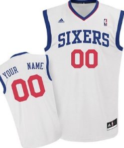 Custom Philadelphia 76ers White Jersey