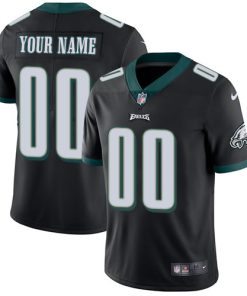 Custom Philadelphia Eagles Black Alternate Stitched Football Vapor Untouchable Limited Jersey