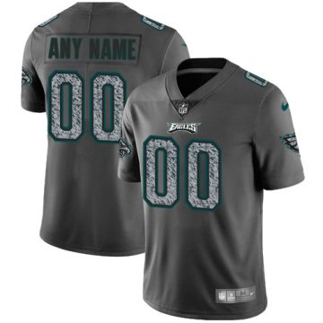 Custom Philadelphia Eagles Gray Static Vapor Untouchable Limited Football Jersey