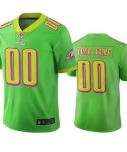 Custom Philadelphia Eagles Green Vapor Limited City Edition Football Jersey