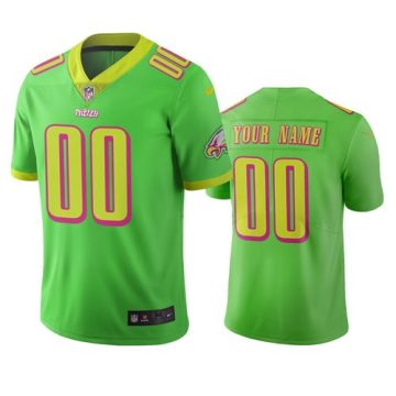 Custom Philadelphia Eagles Green Vapor Limited City Edition Football Jersey
