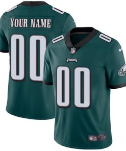 Custom Philadelphia Eagles Midnight Green Team Color Stitched Football Vapor Untouchable Limited Jersey