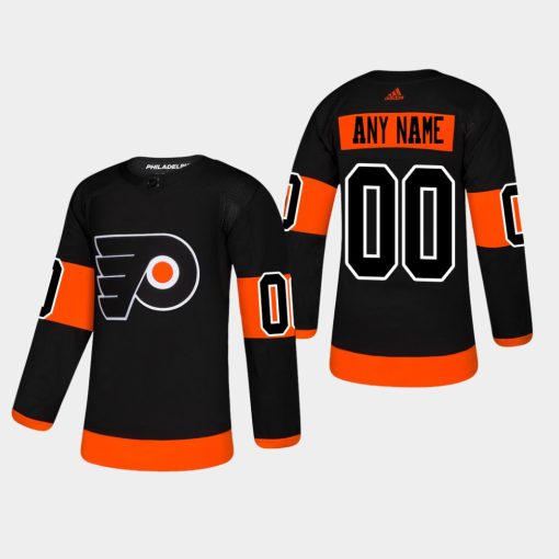 Custom Philadelphia Flyers 2018-19 Black Third Alternate Jersey