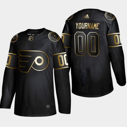 Custom Philadelphia Flyers 2019 Golden Edition Black Player Jersey