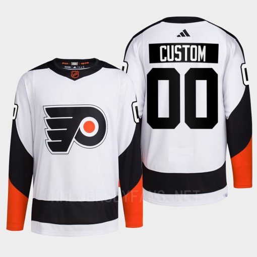 Custom Philadelphia Flyers 2022 Reverse Retro 20 White Primegreen Jersey