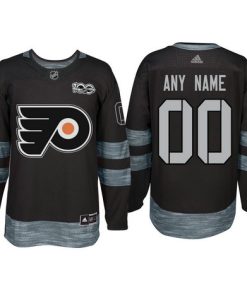 Custom Philadelphia Flyers Black 1917 2017 100th Anniversary Jersey