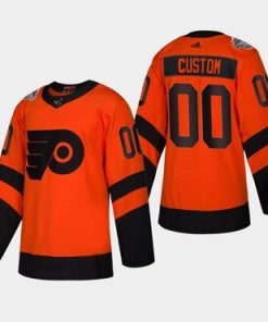 Custom Philadelphia Flyers Coors Light 2019 Stadium Series Orange Jersey