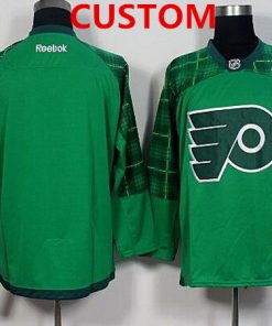 Custom Philadelphia Flyers Green 2016 St Patrick's Day Hockey Jersey