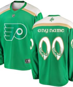 Custom Philadelphia Flyers Green 2019 St Patrick's Day Jersey