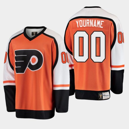 Custom Philadelphia Flyers Heritage Player Premier Orange Jersey