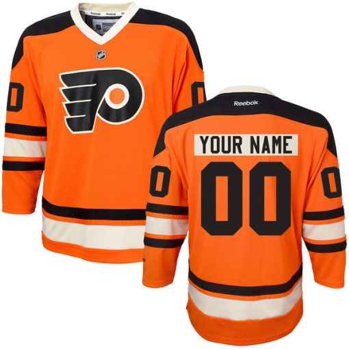 Custom Philadelphia Flyers Orange Alternate Hockey Jersey