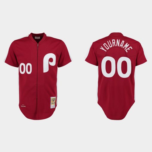 Custom Philadelphia Phillies 1979 Throwback Flex Base Jersey Maroon