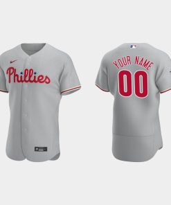 Custom Philadelphia Phillies 2022 World Series Gray Flex Base Jersey