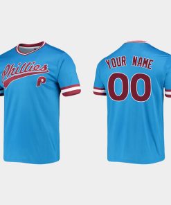 Custom Philadelphia Phillies Cooperstown Collection Stitches Jersey Light Blue