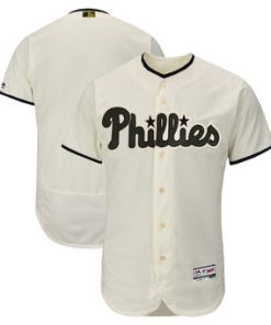 Custom Philadelphia Phillies Cream 2018 Memorial Day Collection Flex Base Team Jersey