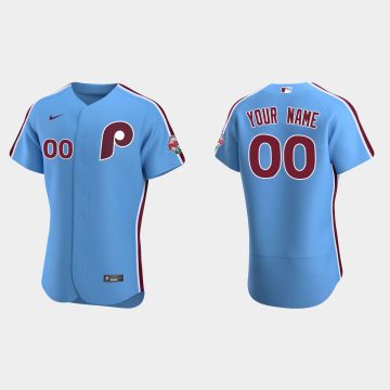 Custom Philadelphia Phillies Flex Base Alternate Jersey Light Blue