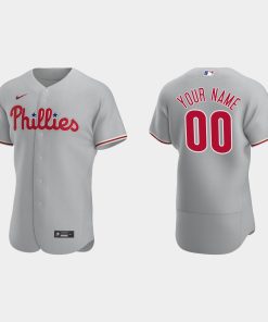 Custom Philadelphia Phillies Gray Flex Base 2020 Road Jersey