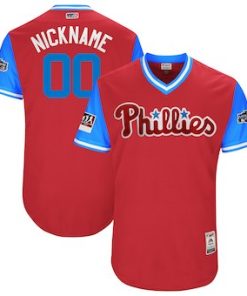 Custom Philadelphia Phillies Red Stitched Player's Weekend Jersey