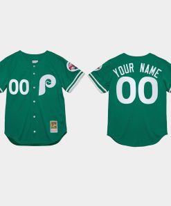 Custom Philadelphia Phillies St Patrick's Day Jersey Green