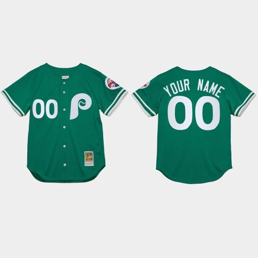 Custom Philadelphia Phillies St Patrick's Day Jersey Green