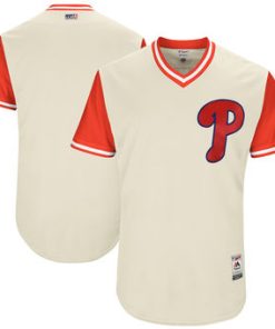 Custom Philadelphia Phillies Tan 2017 Players Weekend Team Jersey