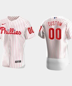 Custom Philadelphia Phillies White Flex Base Jersey