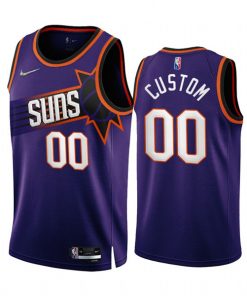 Custom Phoenix Suns Active Player 2022-23 Purple 75th Anniversary Icon Edition Stitched Jersey