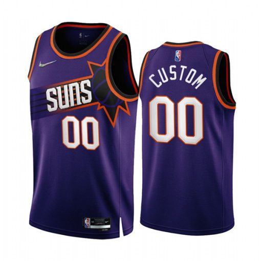 Custom Phoenix Suns Active Player 2022-23 Purple 75th Anniversary Icon Edition Stitched Jersey