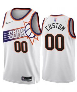 Custom Phoenix Suns Active Player 2022-23 White 75th Anniversary Association Edition Stitched Jersey