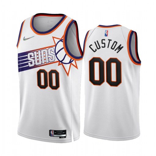 Custom Phoenix Suns Active Player 2022-23 White 75th Anniversary Association Edition Stitched Jersey