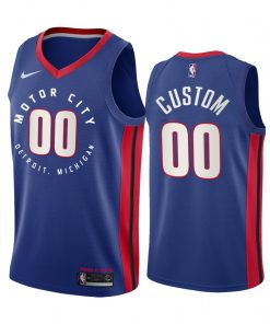 Custom Pistons Blue Swingman 2020 21 City Edition Jersey
