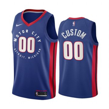 Custom Pistons Blue Swingman 2020 21 City Edition Jersey
