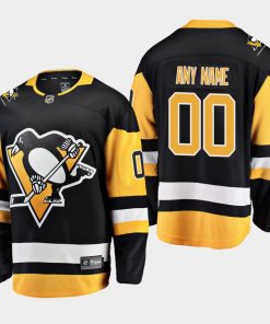 Custom Pittsburgh Penguins 2018-19 Black Breakaway Stronger Than Hate Home Jersey