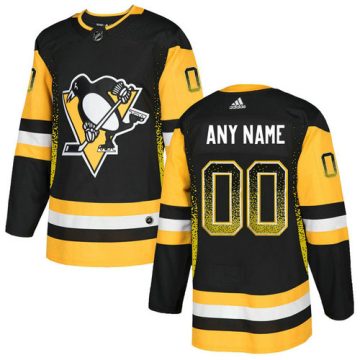 Custom Pittsburgh Penguins Black Drift Fashion Jersey