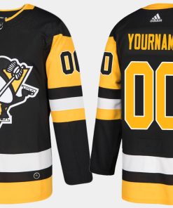 Custom Pittsburgh Penguins Home Black Jersey