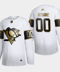 Custom Pittsburgh Penguins Golden Edition White Jersey