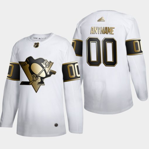 Custom Pittsburgh Penguins Golden Edition White Jersey