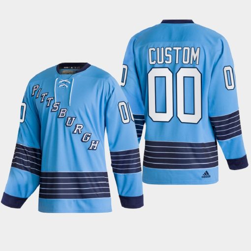 Custom Pittsburgh Penguins Team Classics Blue Heritage 2022 Jersey