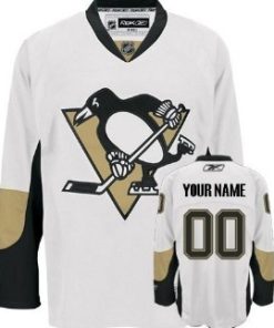 Custom Pittsburgh Penguins White Jersey