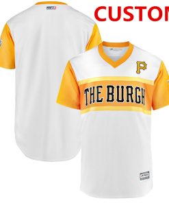 Custom Pittsburgh Pirates White/Gold 2019 Little League Classic Jersey