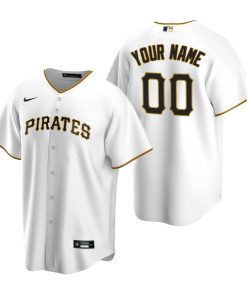 Custom Pittsburgh Pirates Home White Cool Base Jersey