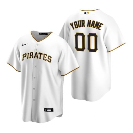 Custom Pittsburgh Pirates Home White Cool Base Jersey