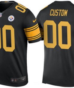 Custom Pittsburgh Steelers Black Color Rush Legend Football Limited Jersey