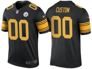 Custom Pittsburgh Steelers Black Color Rush Legend Football Limited Jersey