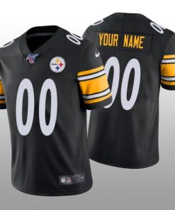 Custom Pittsburgh Steelers Black Vapor Limited 100th Season Jersey