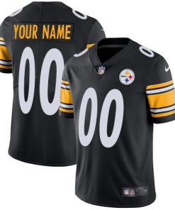 Custom Pittsburgh Steelers Black Vapor Untouchable Player Limited Jersey